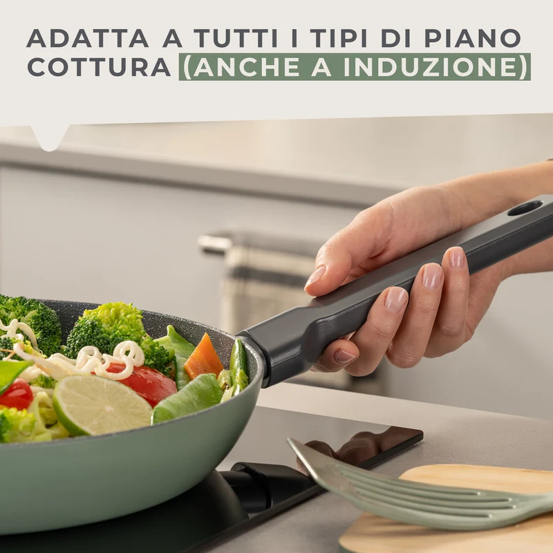 Padella Balance Ø 28 cm - Alluminio riciclato, rivestimento antiaderente in ceramica, senza PFAS - Adatta all'induzione