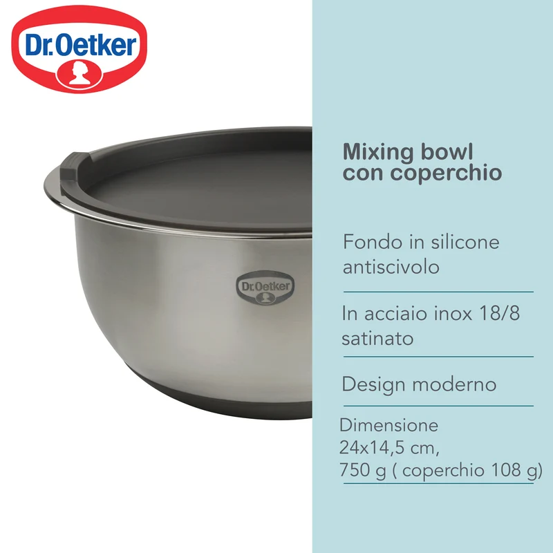 Ciotola in acciaio inox con coperchio