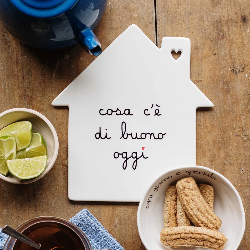 Sottopentola casa in Gres "Cosa c'è di buono oggi"
