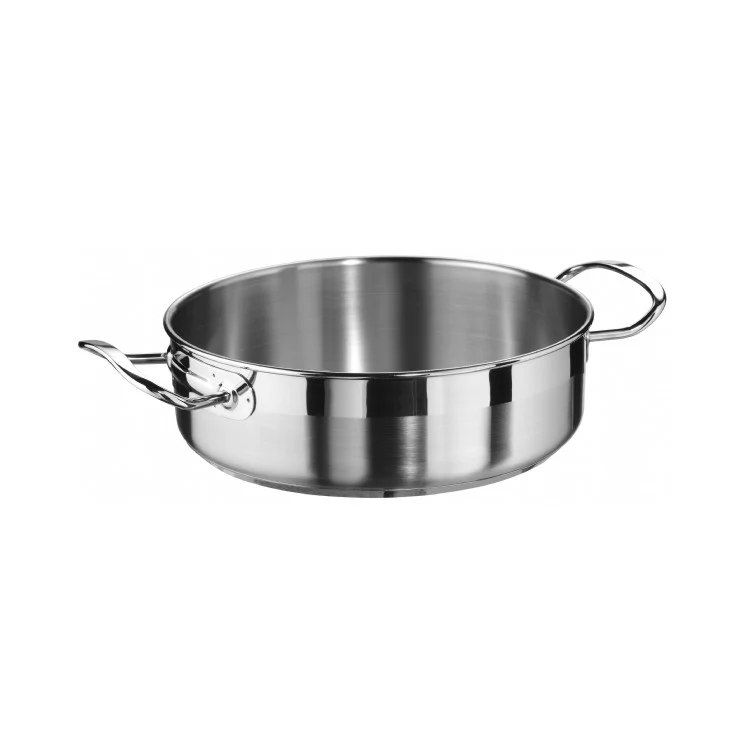 Tegame inox professional 3160 2 manici ø cm.30 h.6.5 lt.4.5 pintinox