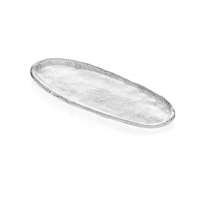 DIAMANTE' VASSOIO OVALE CM.43X16 TRASPARENTE