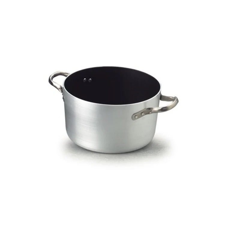 Casseruola alluminio antiaderente alta 2 manico ø cm.45 h.25 lt.35