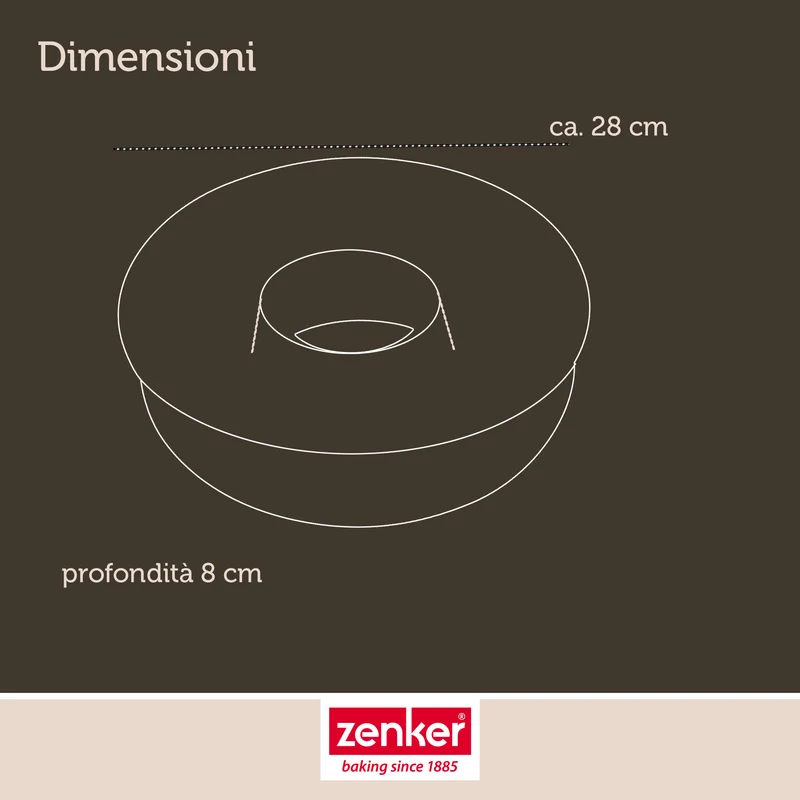 Stampo per Ciambella Liscia, Ø28x8 cm