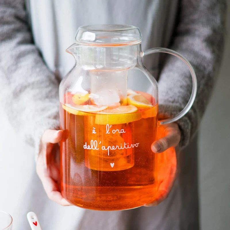 Caraffa con portaghiaccio "E' l'ora dell'aperitivo"