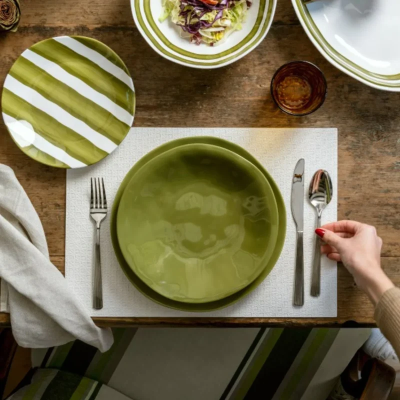 RIVIERA PIATTO FONDO - Melammina Avocado green