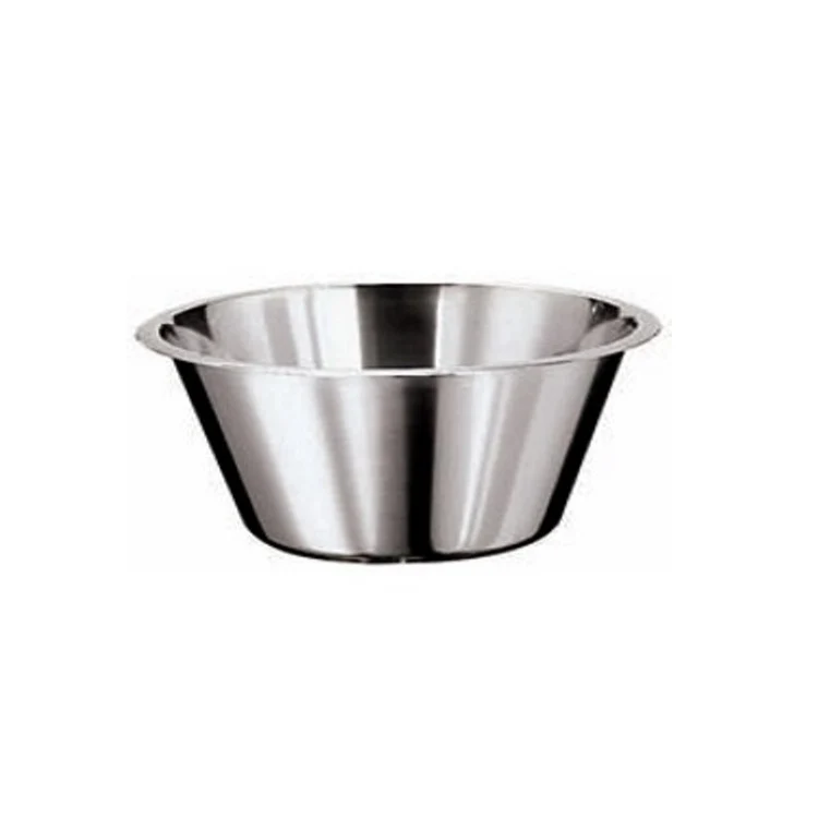 Bacinella inox conica bassa ø cm.16.5 h.7.5 lt.1