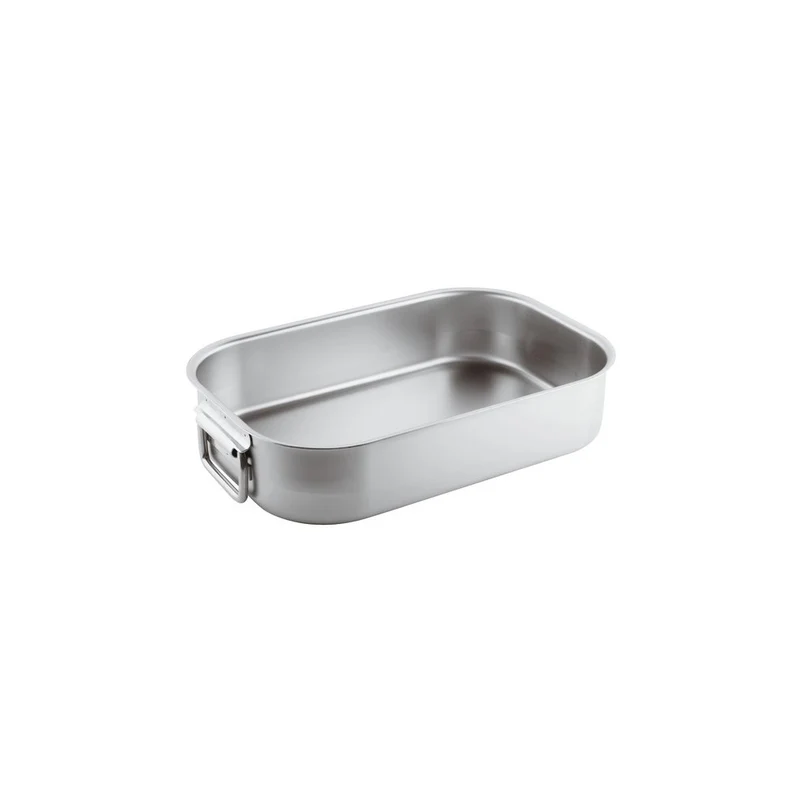 Tegame inox rettangolare maniglie snodo cm.35x25 h.8 sambonet paderno