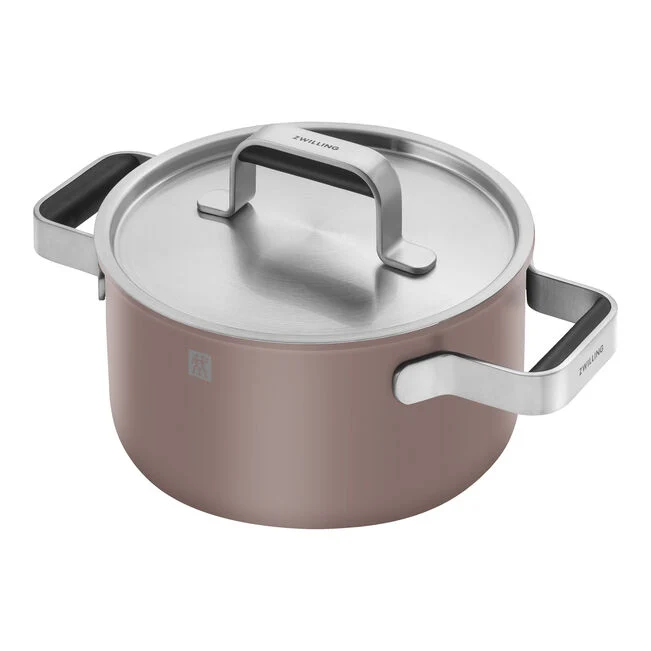 PURE Set di pentole, 5-pz., Acciaio Inox 18/10 - Fucsia