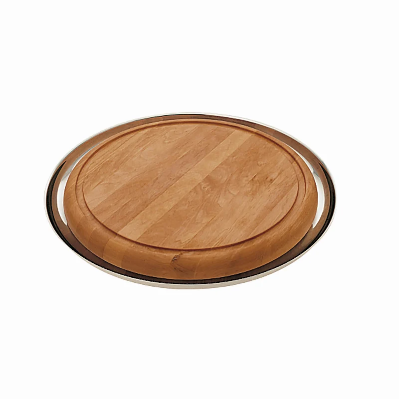 SERAPHINI - VASSOIO TONDO CON TAGLIERE IN LEGNO - SERAFINO ZANI