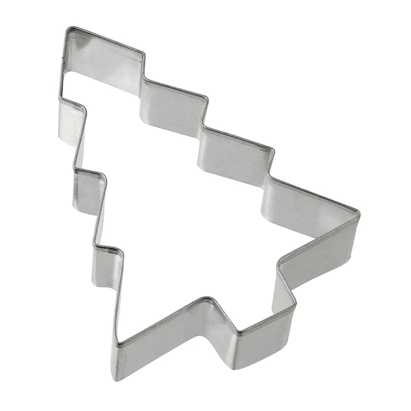 Taglia biscotti a forma di abete, in banda stagnata. Dim. 8,5x6x2 cm.