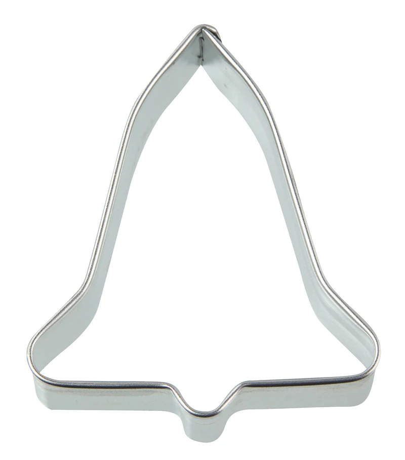 Taglia biscotti a forma di campana, in banda stagnata. Dim. 7,3x6x2 cm.