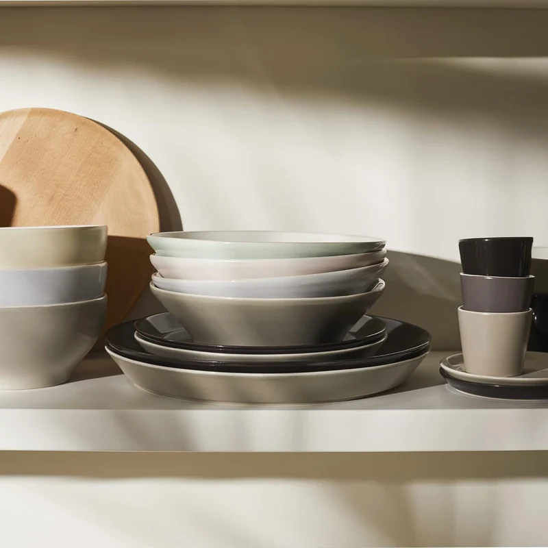 TOANLE Piatto Da Dessert - SET 4 pezzi Grigio Chiaro