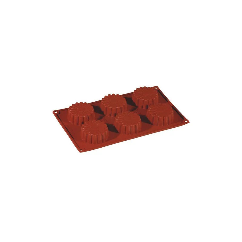 Stampo silicone mini margherite ø cm.6.8 h.2.7 6 impronte