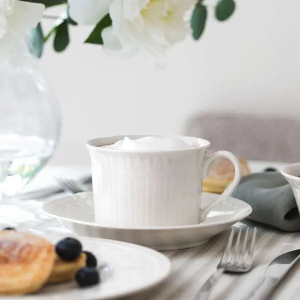 CELLINI Tazza da cappuccino bianca - 270 ml, Premium Porcelain