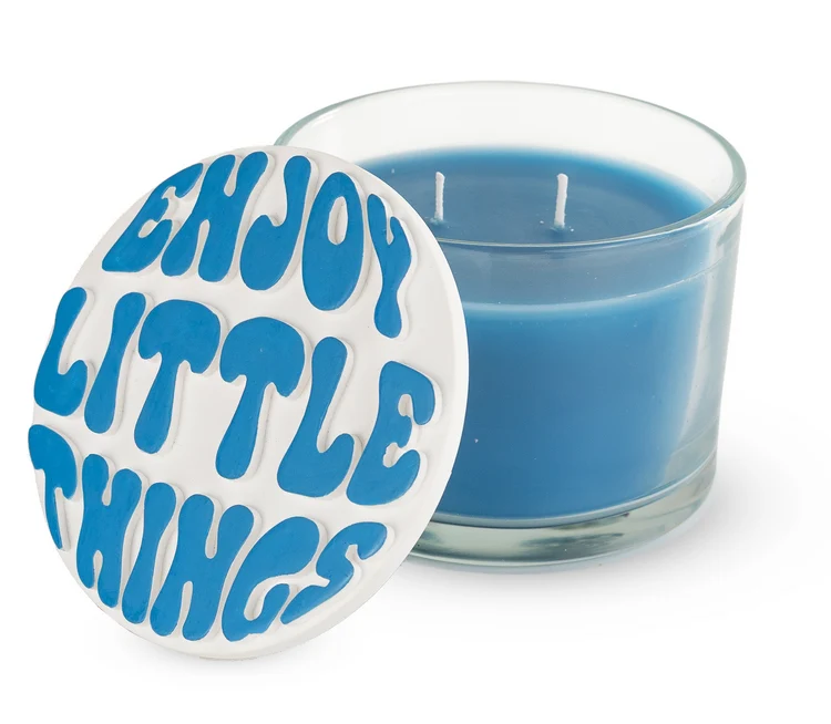 Candela profumata con tappo in gesso / Decoro Enjoy little things.