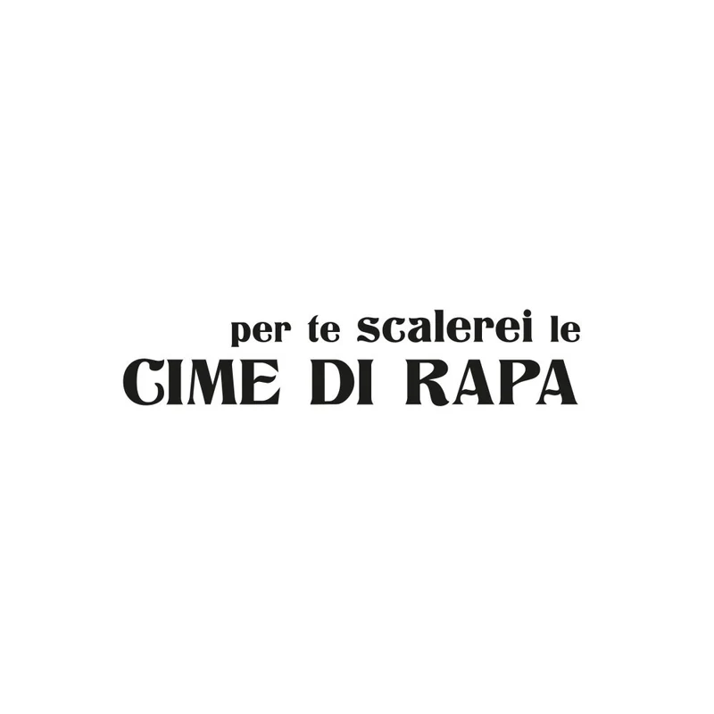 Piatto Piano " Per te scalerei le Cime Di Rapa" - 28,5 cm