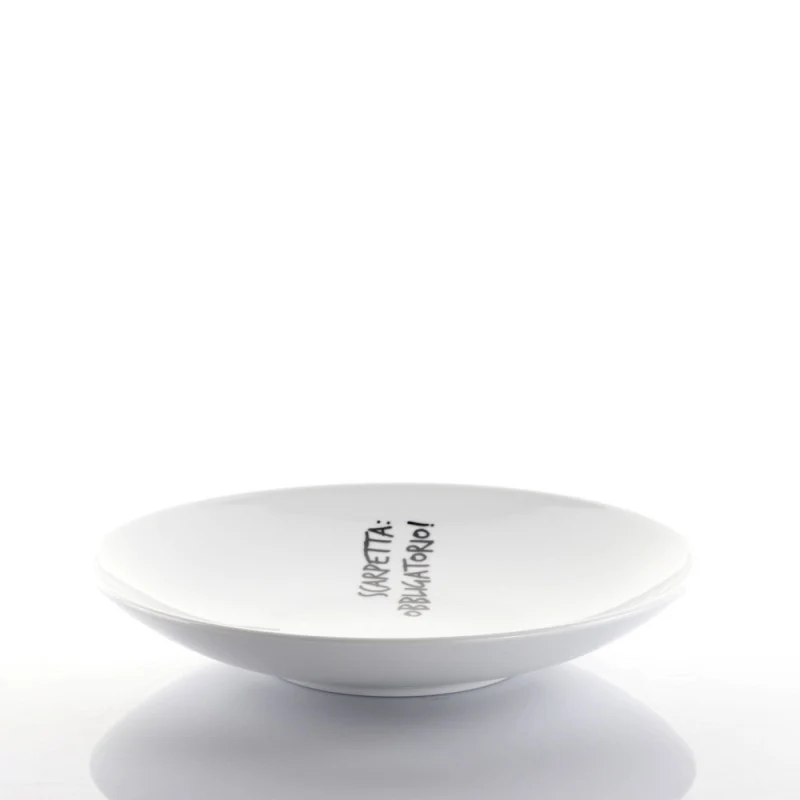 PIATTO FONDO " SCARPETTA: OBBLIGATORIO" - 21,5 cm