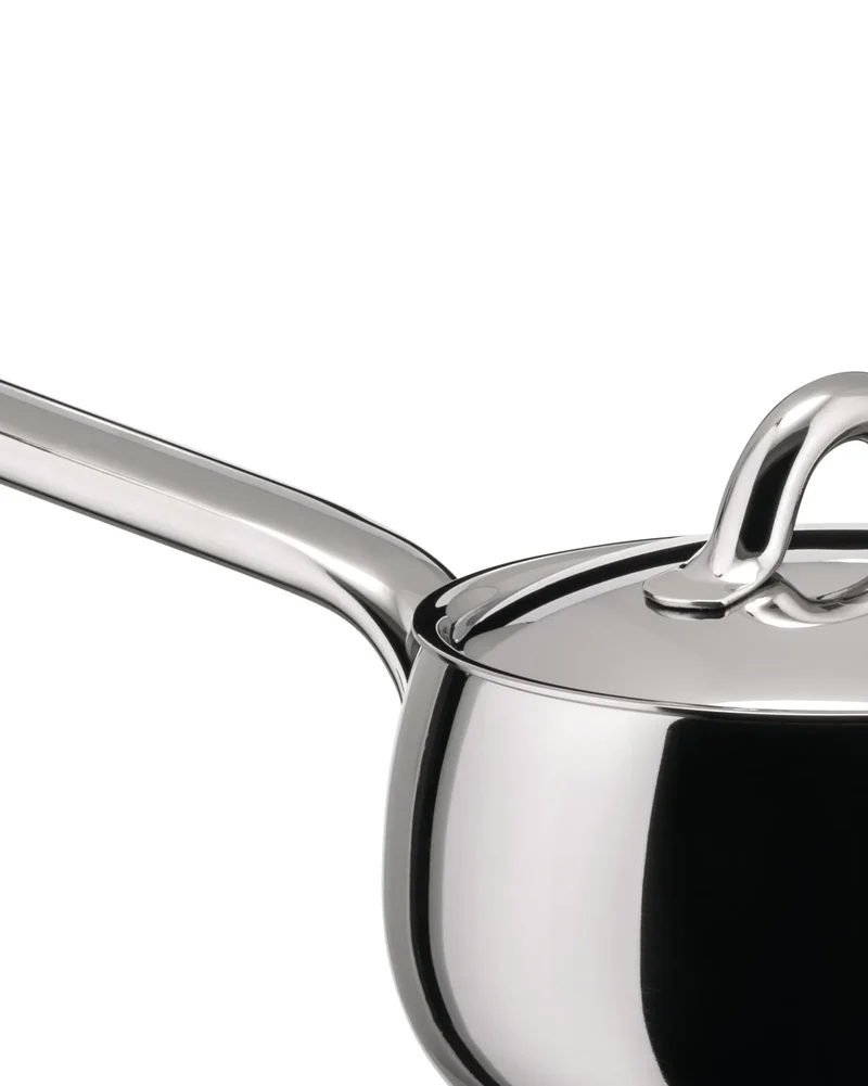 MAMI Casseruola a manico lungo in acciaio inox 18/10 lucido - 14.5 cm