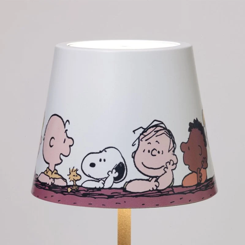 38 cm - Poldina X Peanuts Lampada Da Tavolo