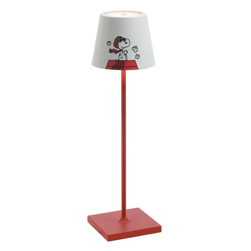 38 cm - Poldina X Peanuts Lampada Da Tavolo