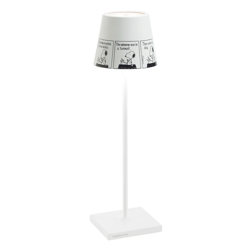 38 cm - Poldina X Peanuts Lampada Da Tavolo