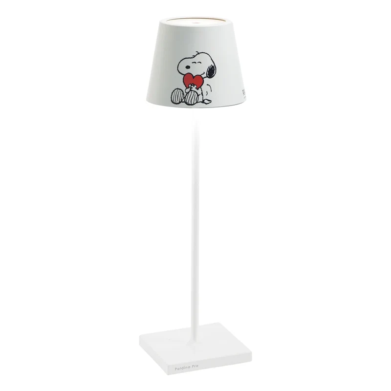 38 cm - Poldina X Peanuts Lampada Da Tavolo