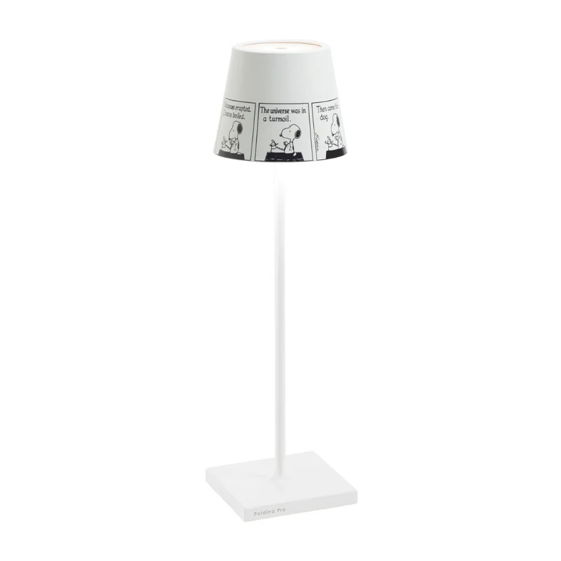 38 cm - Poldina X Peanuts Lampada Da Tavolo