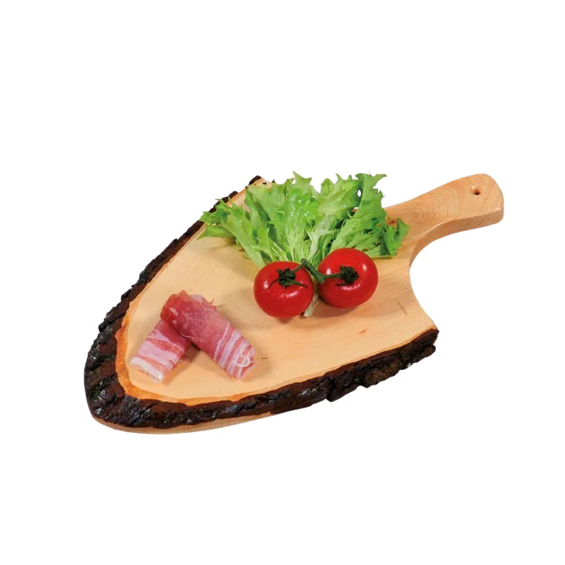 35x18 cm - Corteccia Vassoio Con Manico In Legno