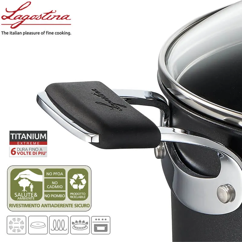 29x25 cm Tempra Titanium Extreme Bistecchiera Rettangolare Antiaderente In Alluminio