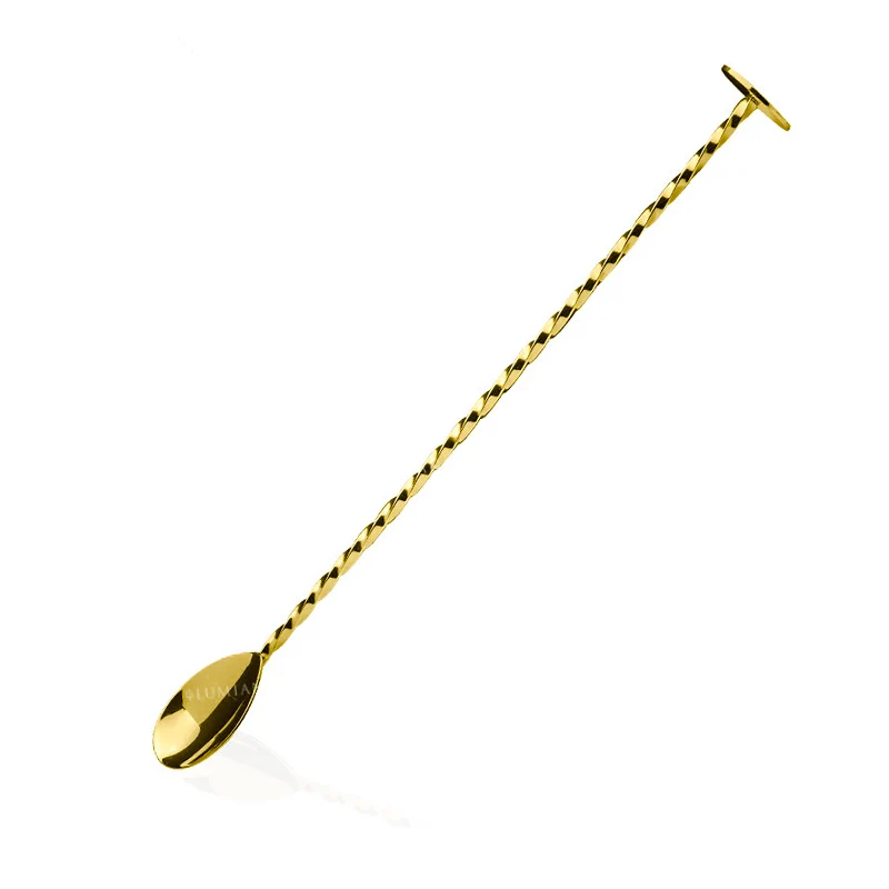 28 cm - Muddler Bar Spoon Cucchiaio Miscelatore In Acciaio Inox