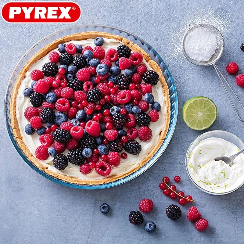 27 cm - Bake & Enjoy Stampo Crostata Rotonda In Vetro Borosilicato
