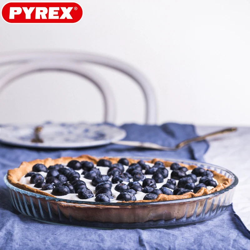 27 cm - Bake & Enjoy Stampo Crostata Rotonda In Vetro Borosilicato