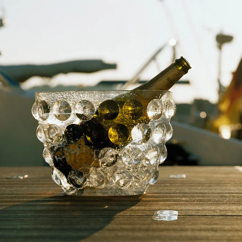 Ø 27.5 x H 18.8 cm - Bolle Secchiello Champagne Per 2 Bottiglie In Acrilico