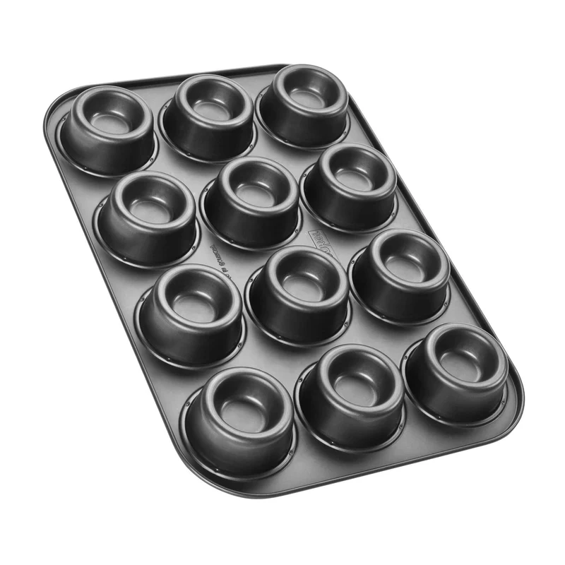 Stampo per Cupcake 12 impronte forma convessa, linea Black Metallic