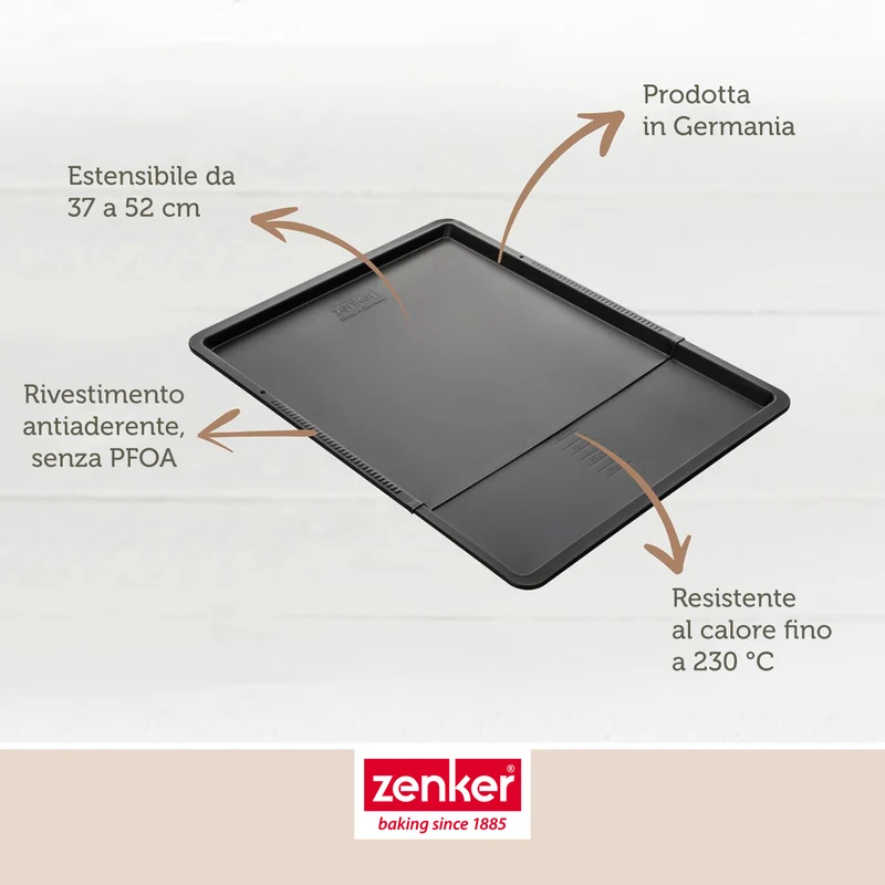 Teglia estensibile 37-52cm, linea Black Metallic