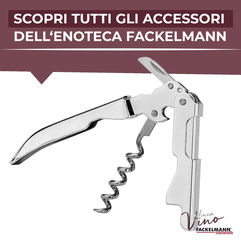 Cavatappi a doppia trazione in acciaio inossidabile