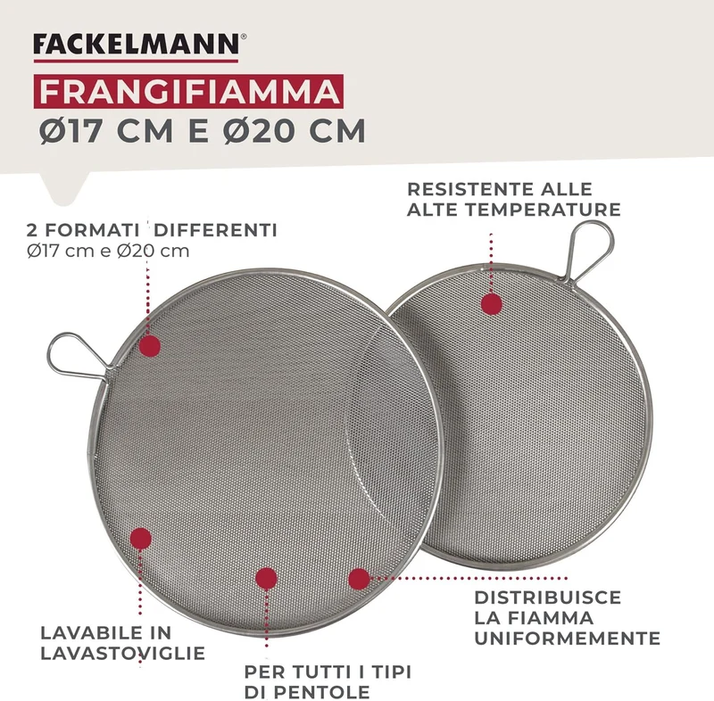 Frangifiamma Ø17 e 20cm, 2 pz