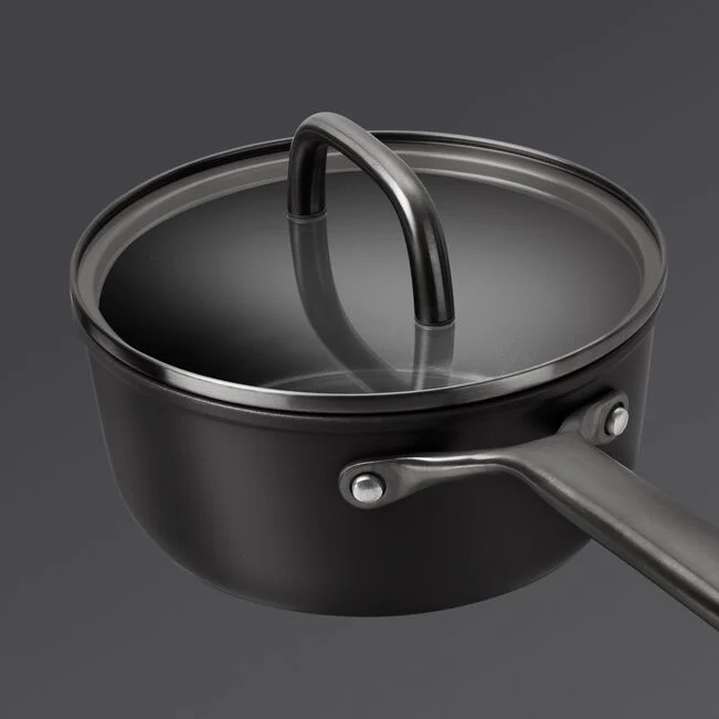 MILANO Casseruola in Alluminio 1 Manico e Coperchio - 18 cm, CERAFORCE Titanium