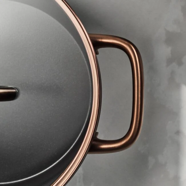 MILANO Pentola in Alluminio con coperchio - 24 cm, CERAFORCE Titanium