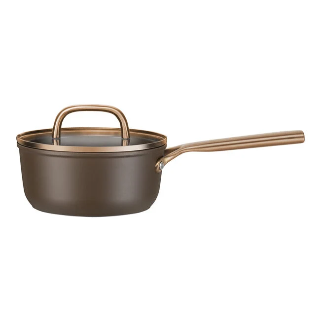MILANO Casseruola in Alluminio 1 Manico e Coperchio - 18 cm, CERAFORCE Titanium