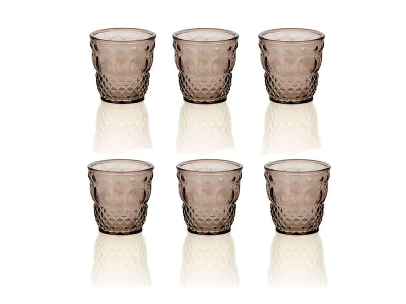 SER LAPO Bicchiere Acqua in Vetro 28 cl - SET 6 PZ Rosa
