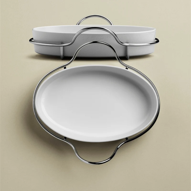 AL DENTE - PIROFILA OVALE GRANDE 40 cm CON SUPPORTO - SERAFINO ZANI
