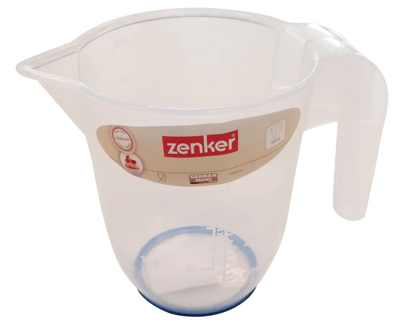 Caraffa in plastica trasparente graduata 500 ml