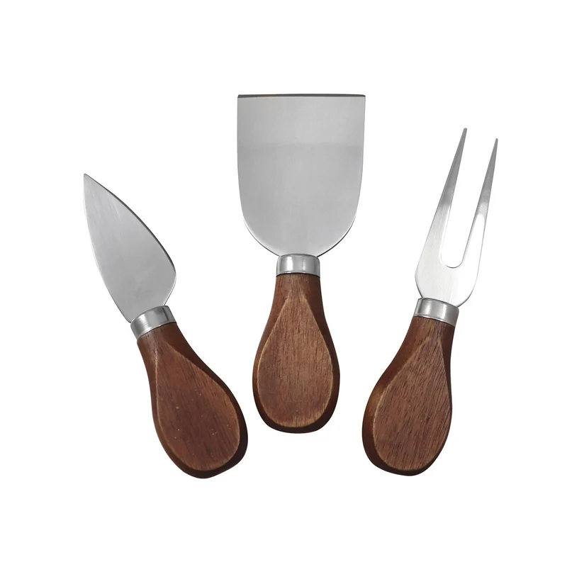 Set coltelli per formaggio 3 pz con manico in acacia, linea Sybaris