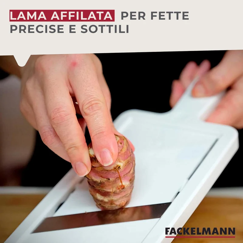 Affetta verdure mandolina regolabile ad una lama con paradito