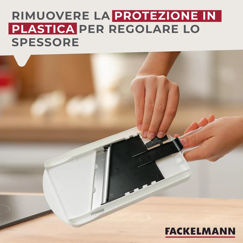 Affetta verdure mandolina regolabile ad una lama con paradito