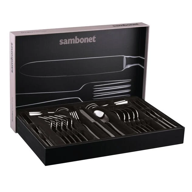 PERLES Servizio tavola 24 PZ Monoblocco - Acciaio Inox Mirror