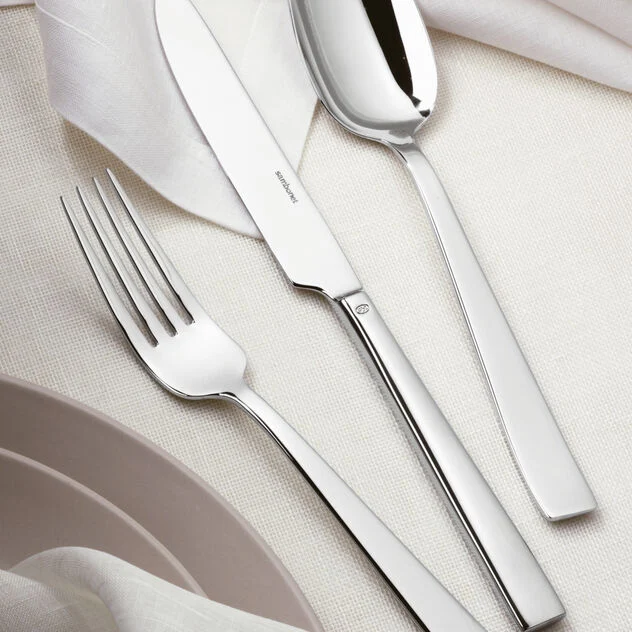 FLAT Servizio Tavola 24 PZ Monoblocco - Acciaio Inox Mirror