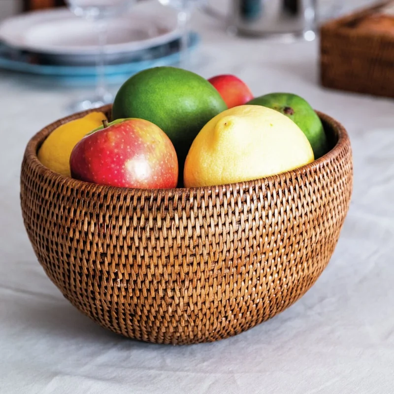 RADICI Contenitore in Rattan Rotondo - 30,5 CM 18 H
