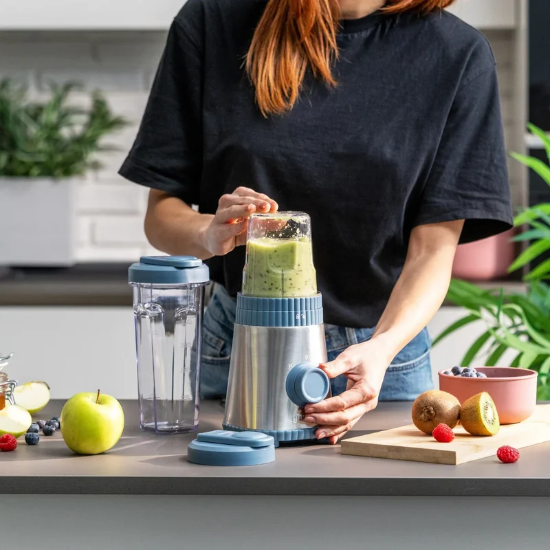 SOUSCHEF FRULLATORE PORTATILE ON-THE-GO CON BICCHIERE - Blue navy